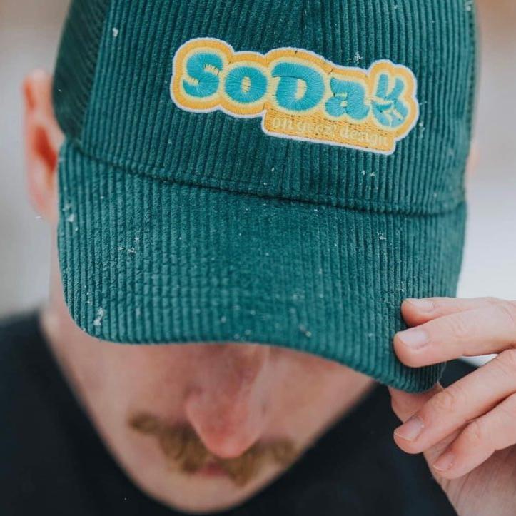 SoDak Peace Corduroy Embroidered Hat by Oh Geez! Design