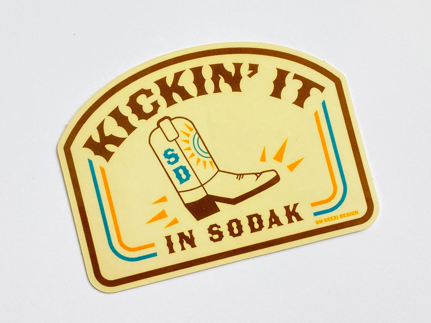 Kickin' It in SoDak Sticker