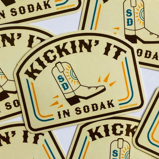 Kickin' It in SoDak Sticker