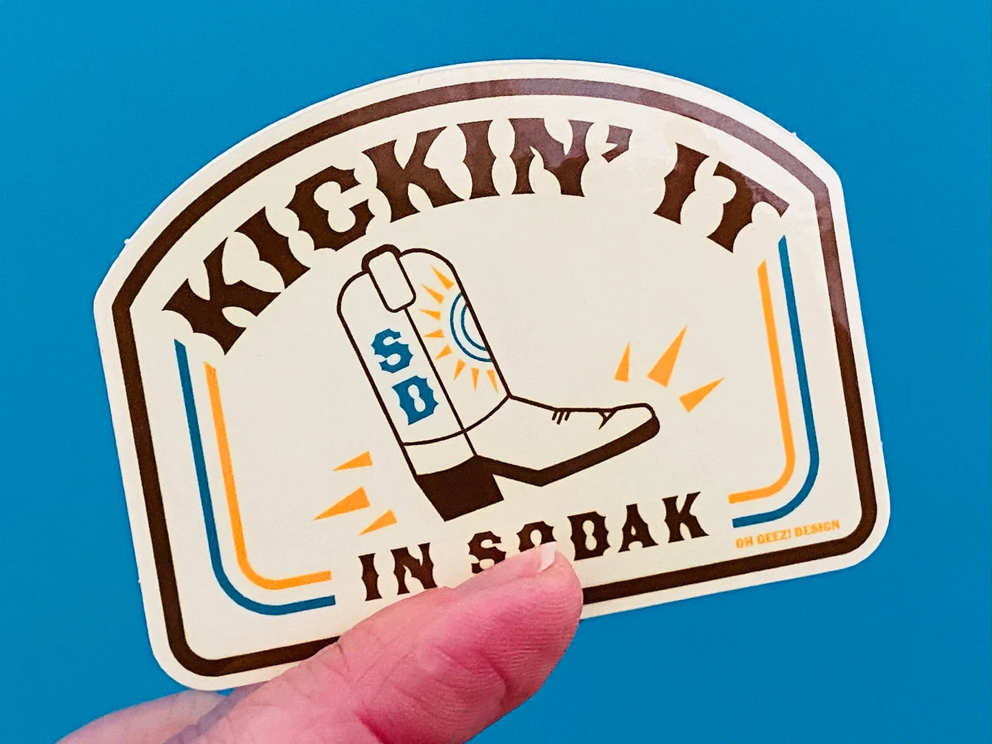 Kickin' It in SoDak Sticker