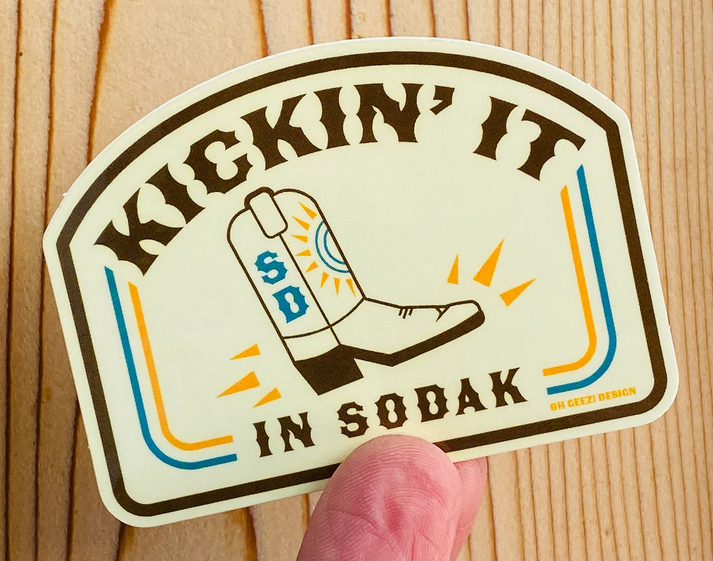 Kickin' It in SoDak Sticker