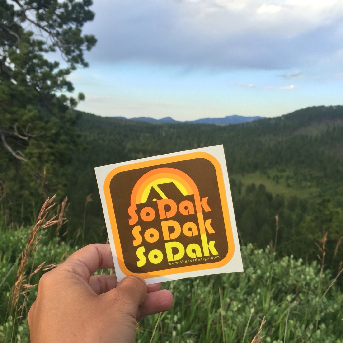 SoDak Retro Brown Sticker