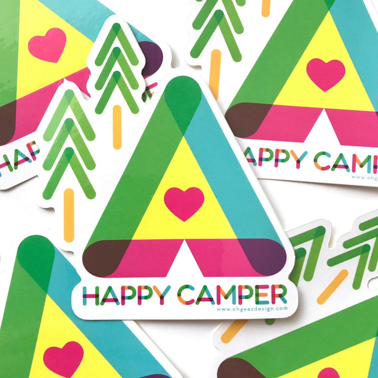 Happy Camper Sticker