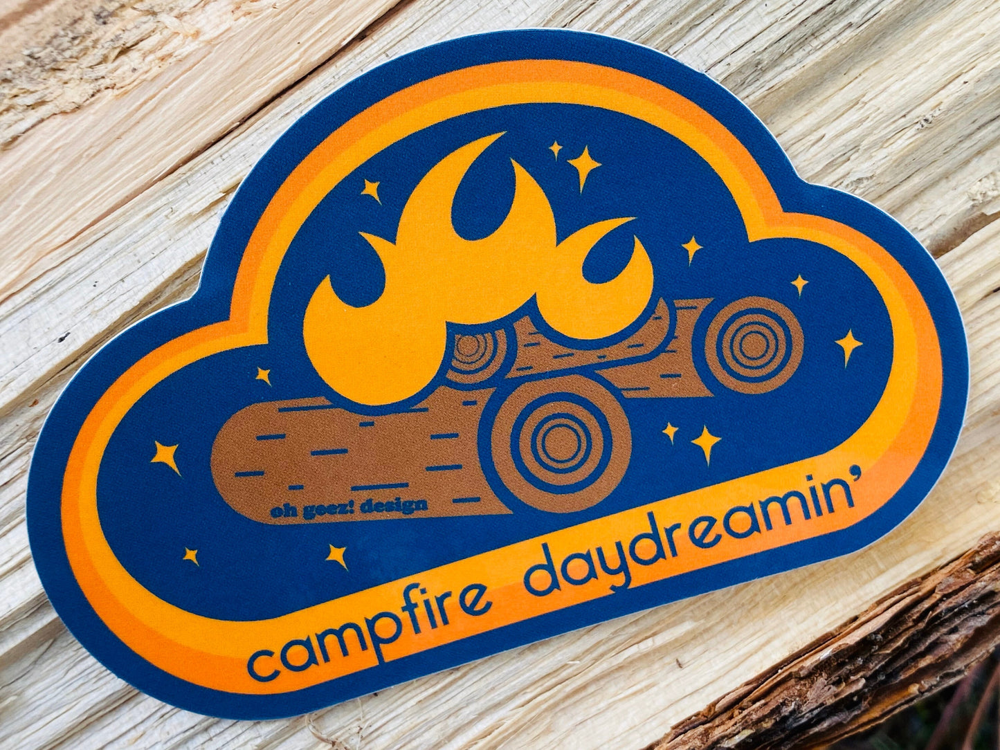 Campfire Daydreamin' Retro Sticker