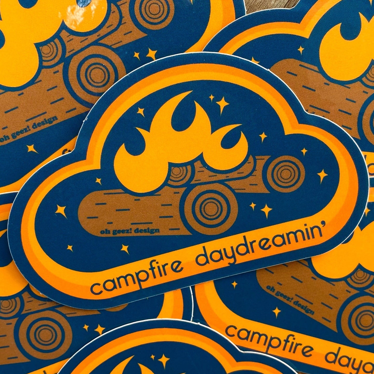 Campfire Daydreamin' Retro Sticker