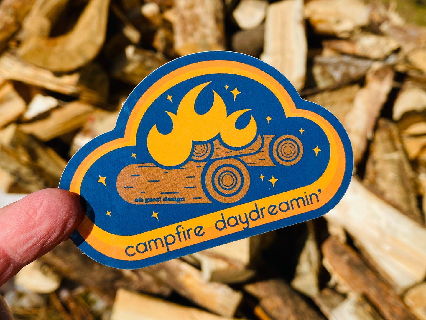 Campfire Daydreamin' Retro Sticker