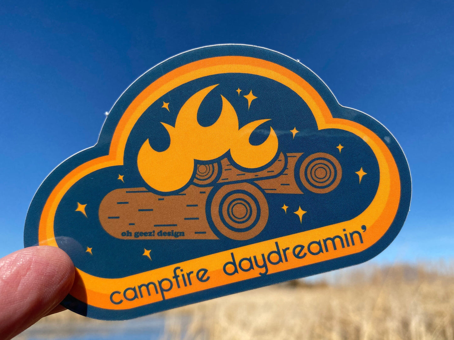 Campfire Daydreamin' Retro Sticker