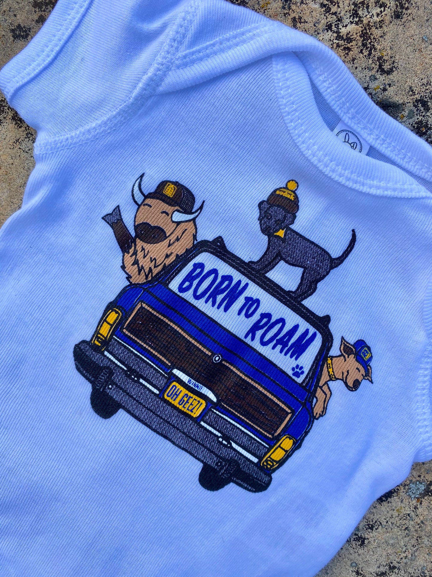 Born To Roam Wagoneer Baby Onesie