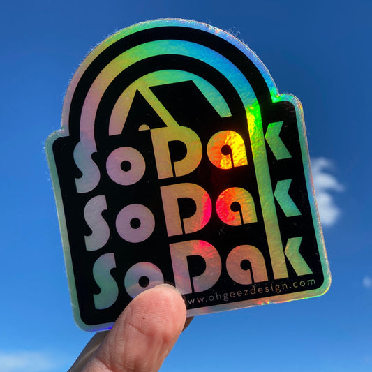 SoDak Retro Holographic Sticker