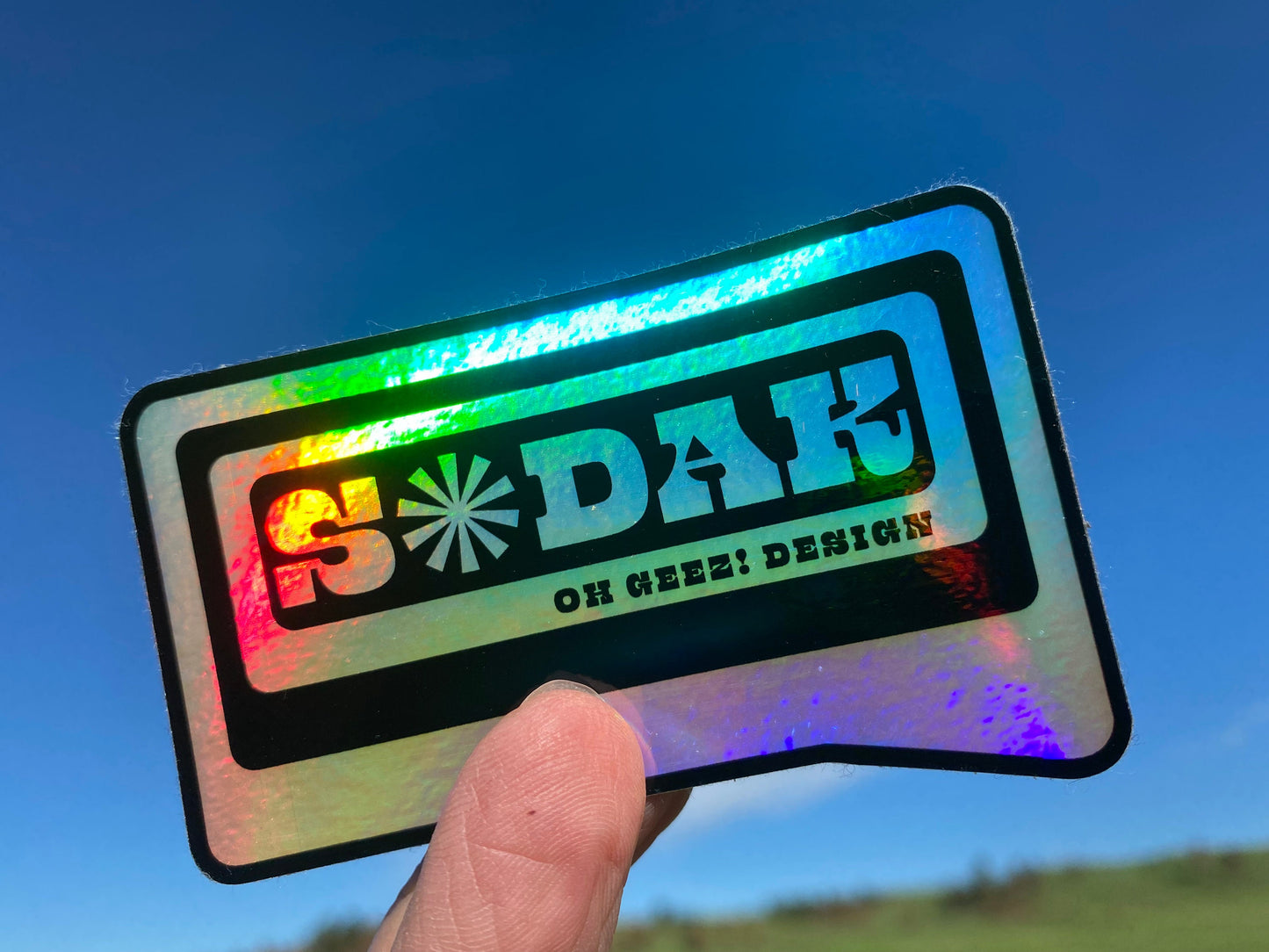 SoDak Sunburst Holographic Sticker