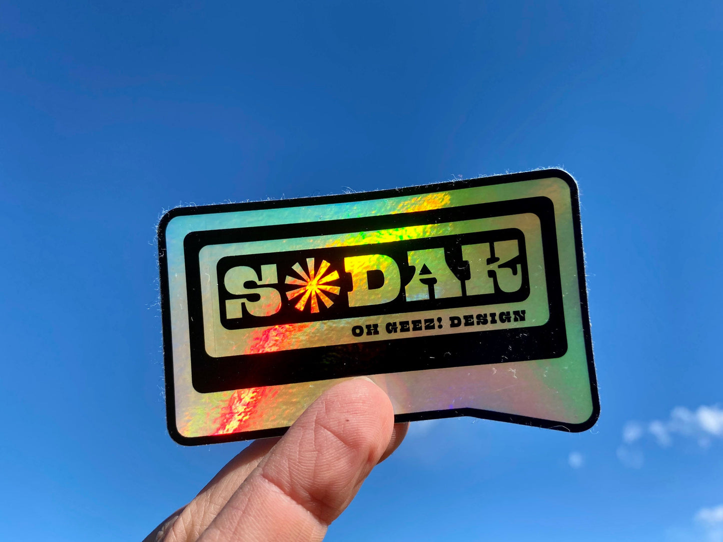 SoDak Sunburst Holographic Sticker