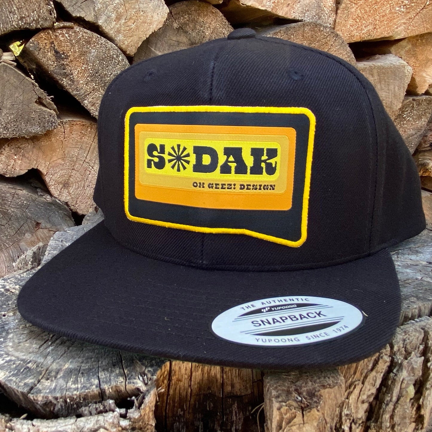 SoDak Sunburst Black Flatbill Hat