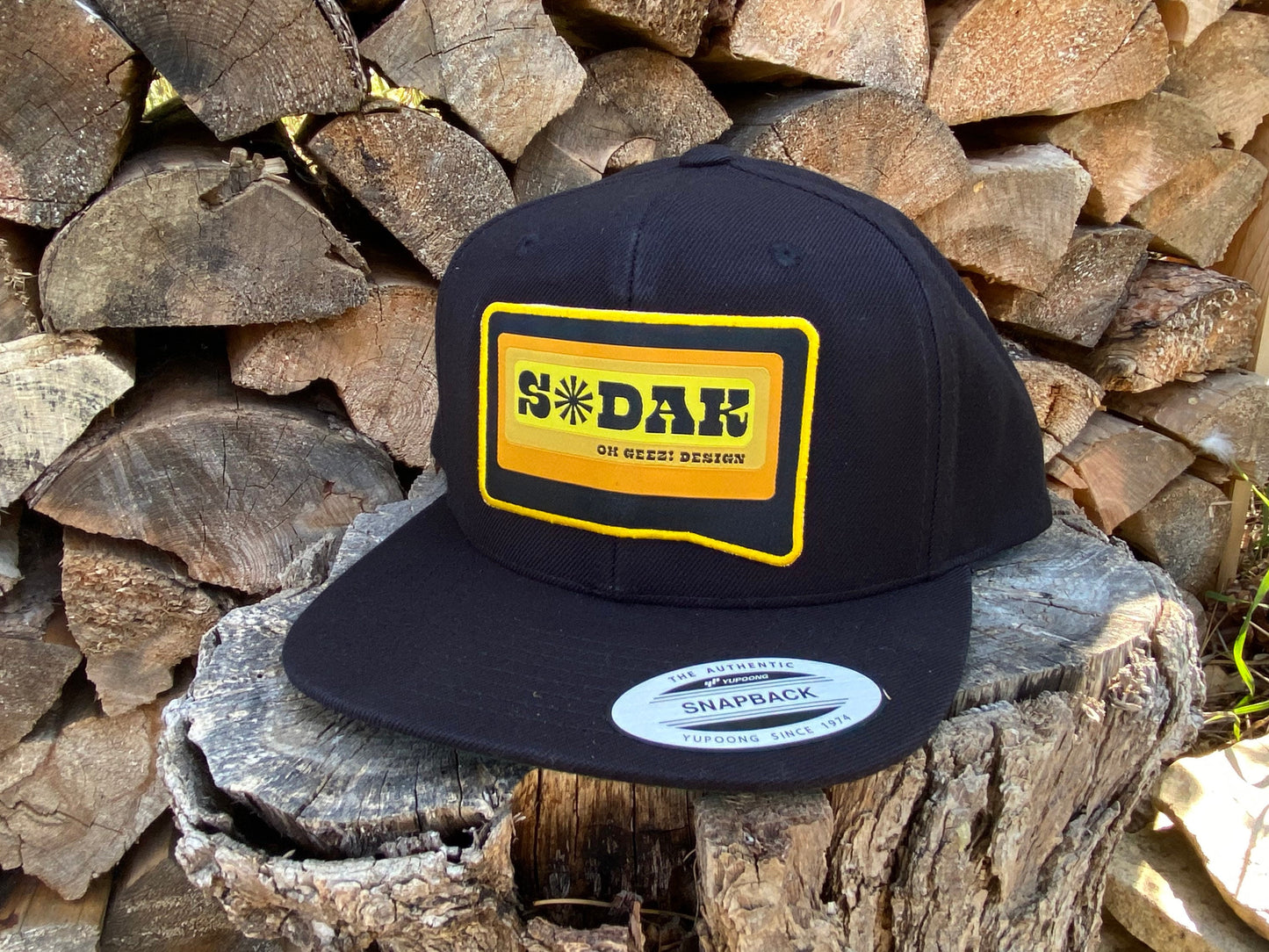 SoDak Sunburst Black Flatbill Hat