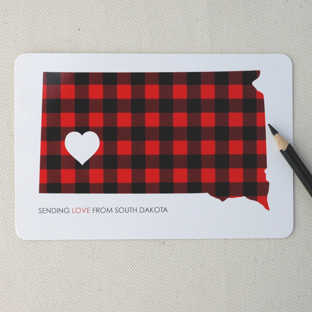 South Dakota Flannel Love Sticker