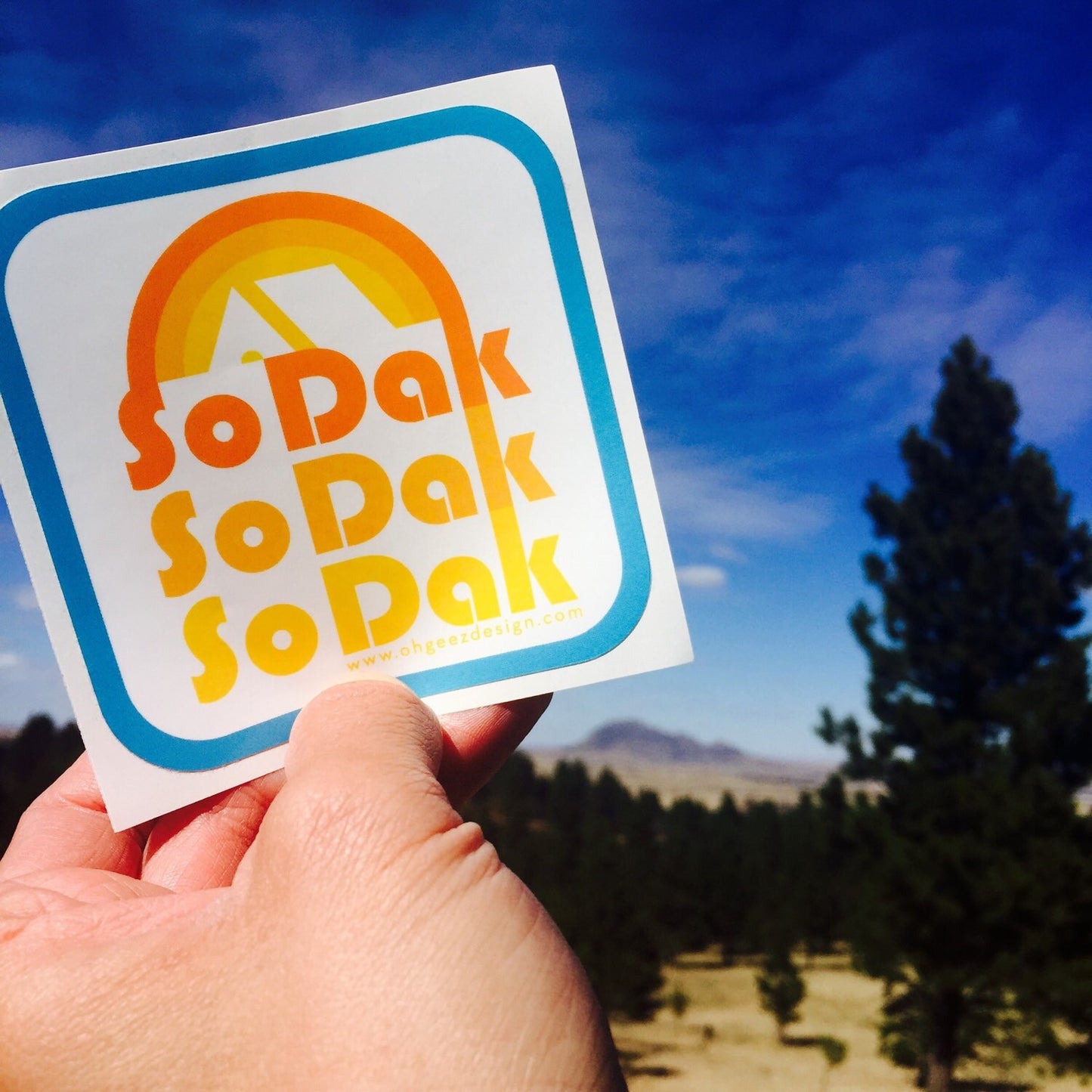 SoDak Retro Brown Sticker